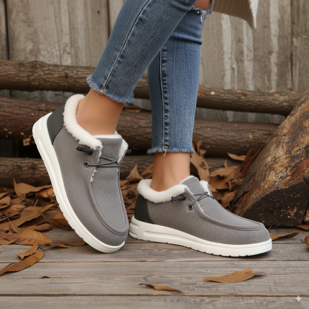 Zapatos de Invierno Slip-On para Mujer con Suela Antideslizante y Ajuste Flexible