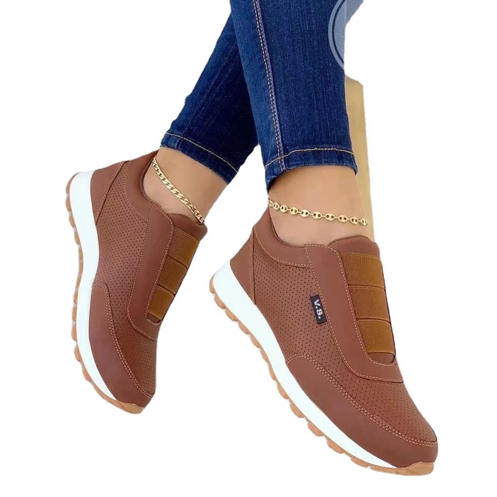 Sneakers Donna Flat con Punta Tonda – Design Slip-On a Taglio Basso