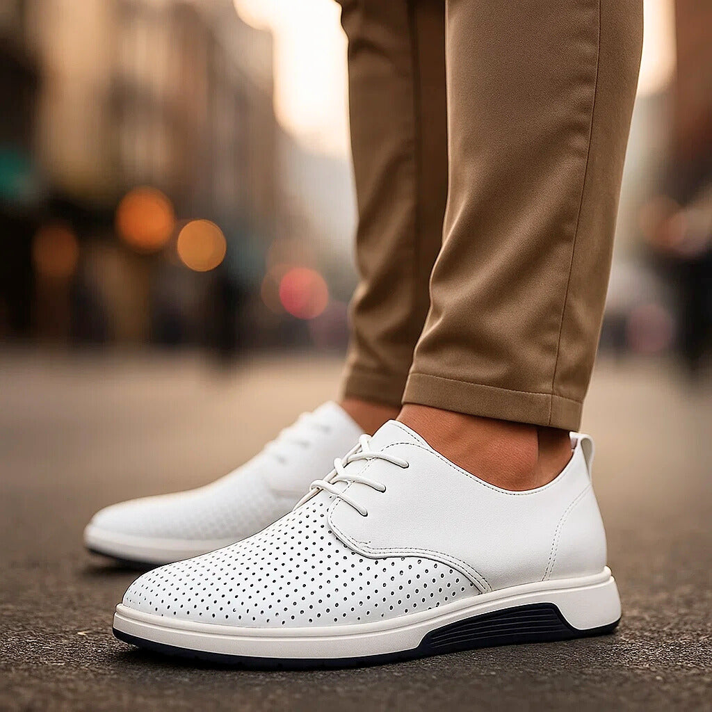 Men's Moccasins with Slip-On Design, Ventilated Upper, and Grip-Edge Sole