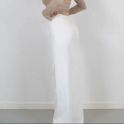 Pantaloni Donna a Vita Alta Gamba Dritta per Ufficio – Stile Classico