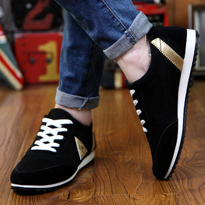 Men's Low Shoes with Laces, Round Toe, and Flat Sole