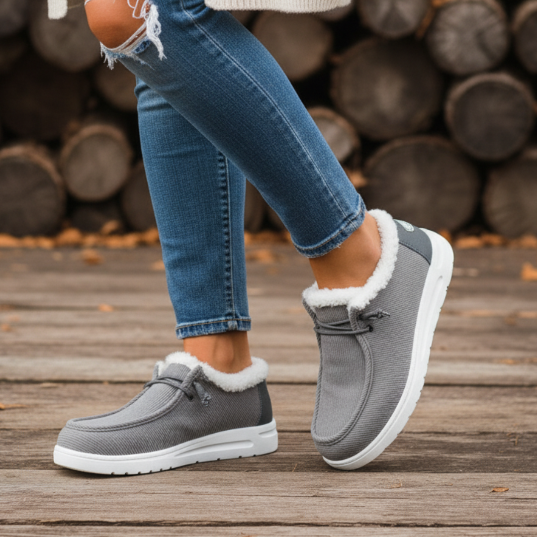 Zapatos de Invierno Slip-On para Mujer con Suela Antideslizante y Ajuste Flexible