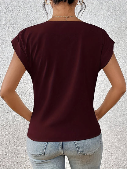 Women's V-Neck T-Shirt with Short Sleeves