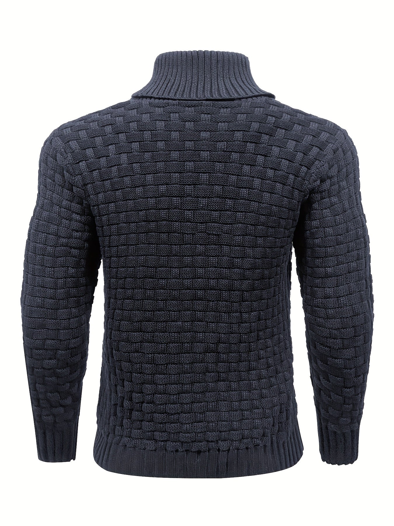 Maglione Uomo in Maglia Waffle con Collo a Sciarpa