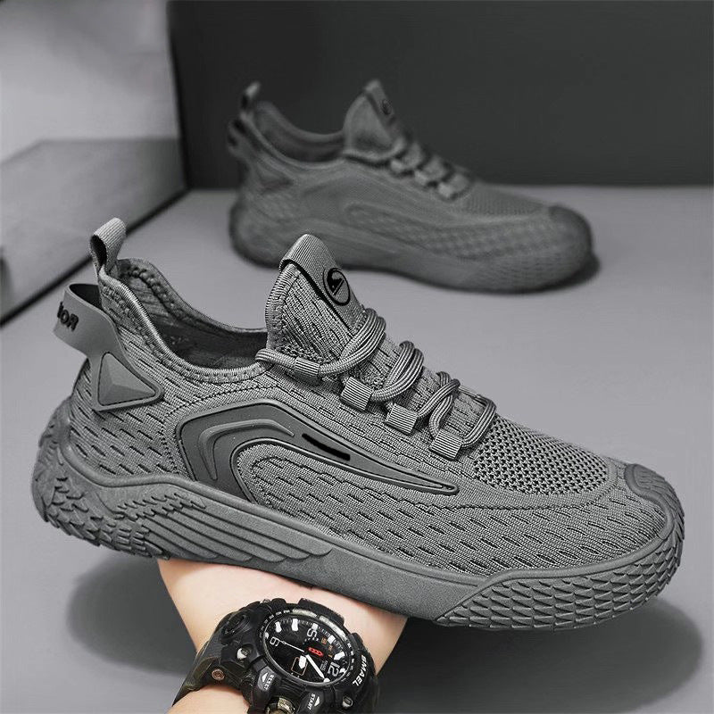 Sneakers Sportive da Uomo con Lacci, Punta Tonda e Suola Piatta