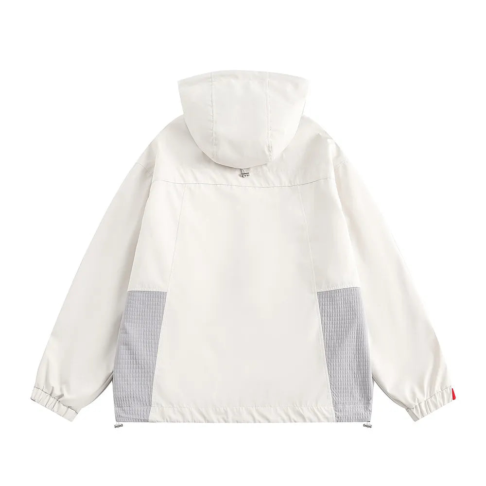 Oversized damejakke med hætte