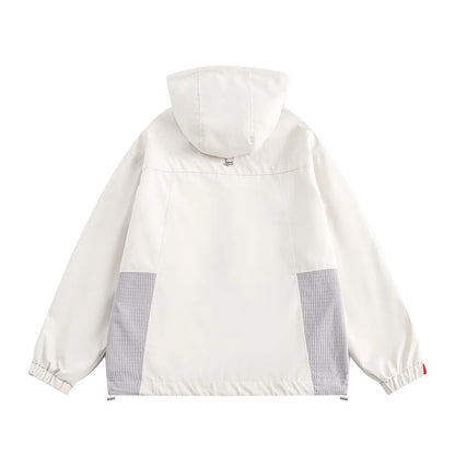 Oversized damejakke med hætte