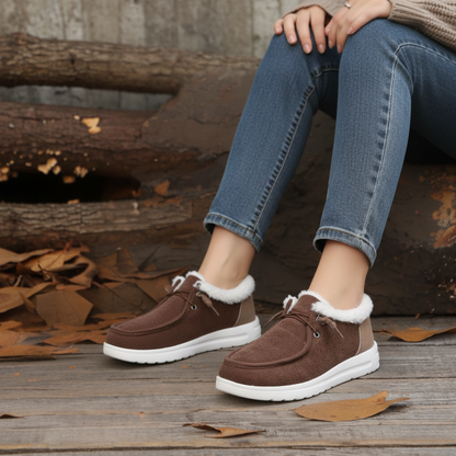 Zapatos de Invierno Slip-On para Mujer con Suela Antideslizante y Ajuste Flexible