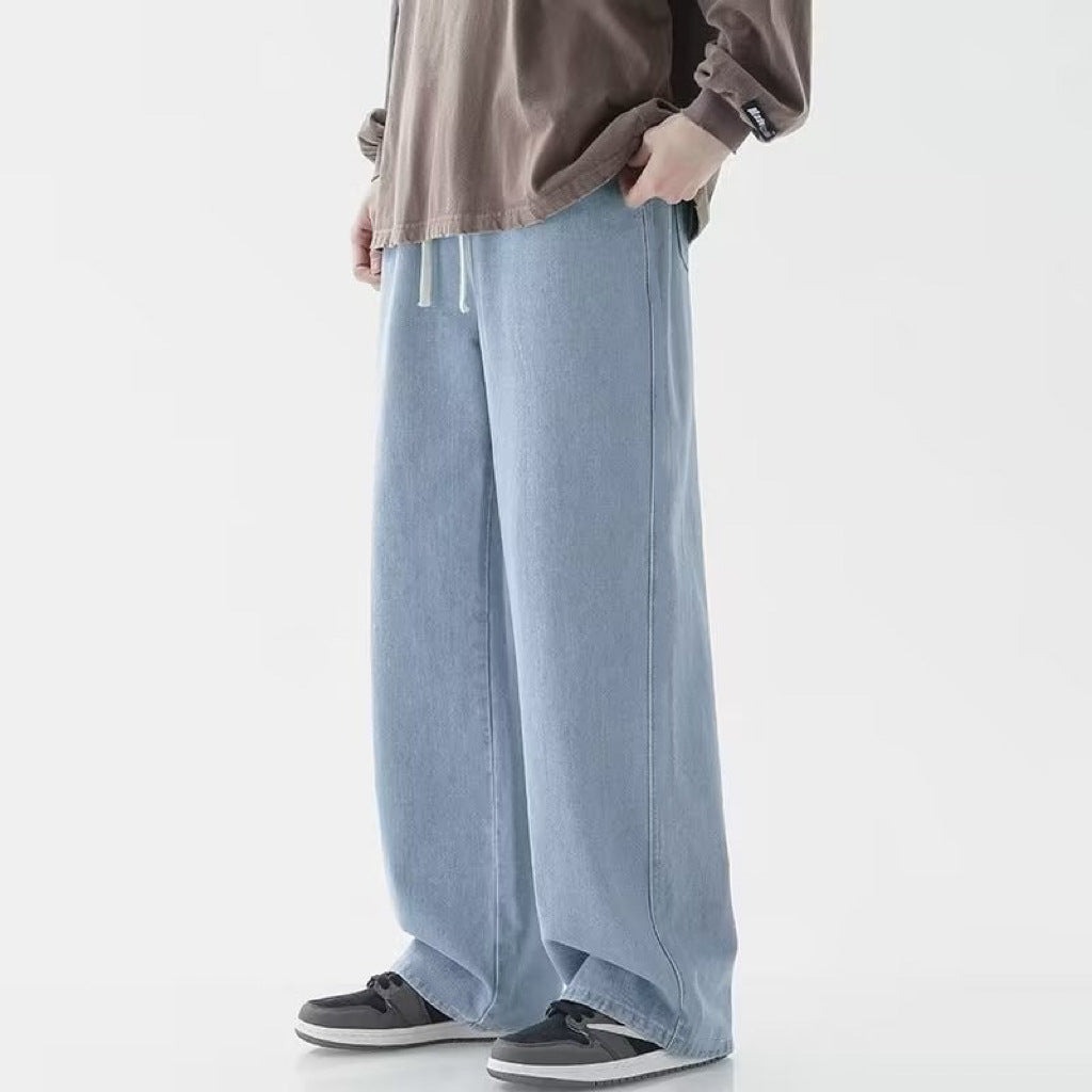 Pantaloni Uomo a Gamba Larga con Vita Media – Vestibilità Ampia