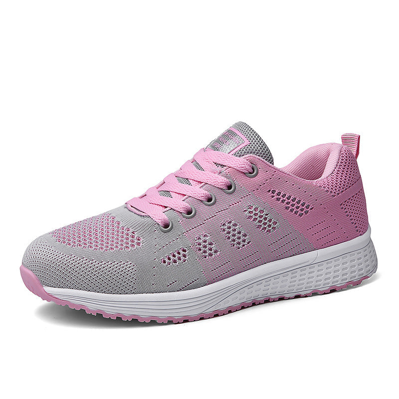 Zapatillas deportivas para mujer en malla con suela de EVA y cierre frontal con cordones