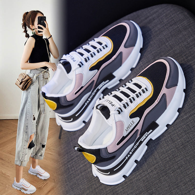 Scarpe Sportive Donna Primavera con Tacco Medio – Suola Antiscivolo e Punta Tonda