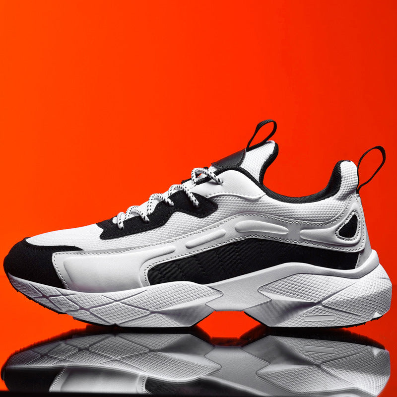Sneakers Uomo Traspiranti da Running con Suola in Gomma – Look Pelle Sintetica