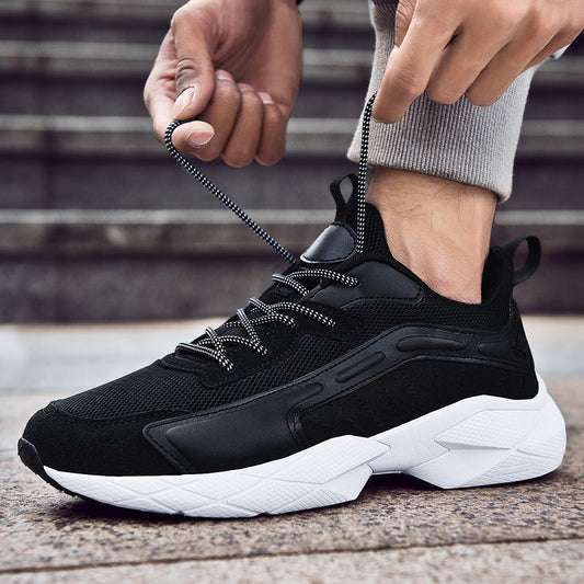 Zapatillas deportivas transpirables para hombre para running con suela de goma - aspecto de piel sintética