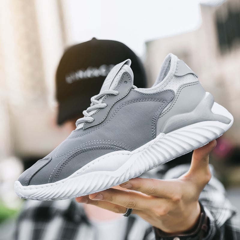 Scarpe Estive da Uomo con Lacci, Tacco Piatto e Punta Tonda