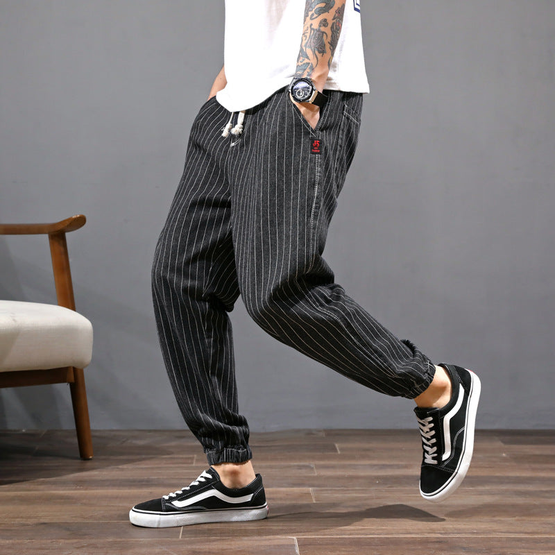 Jeans Uomo Harem a Vestibilità Ampia con Vita Media – Pantaloni Lunghi