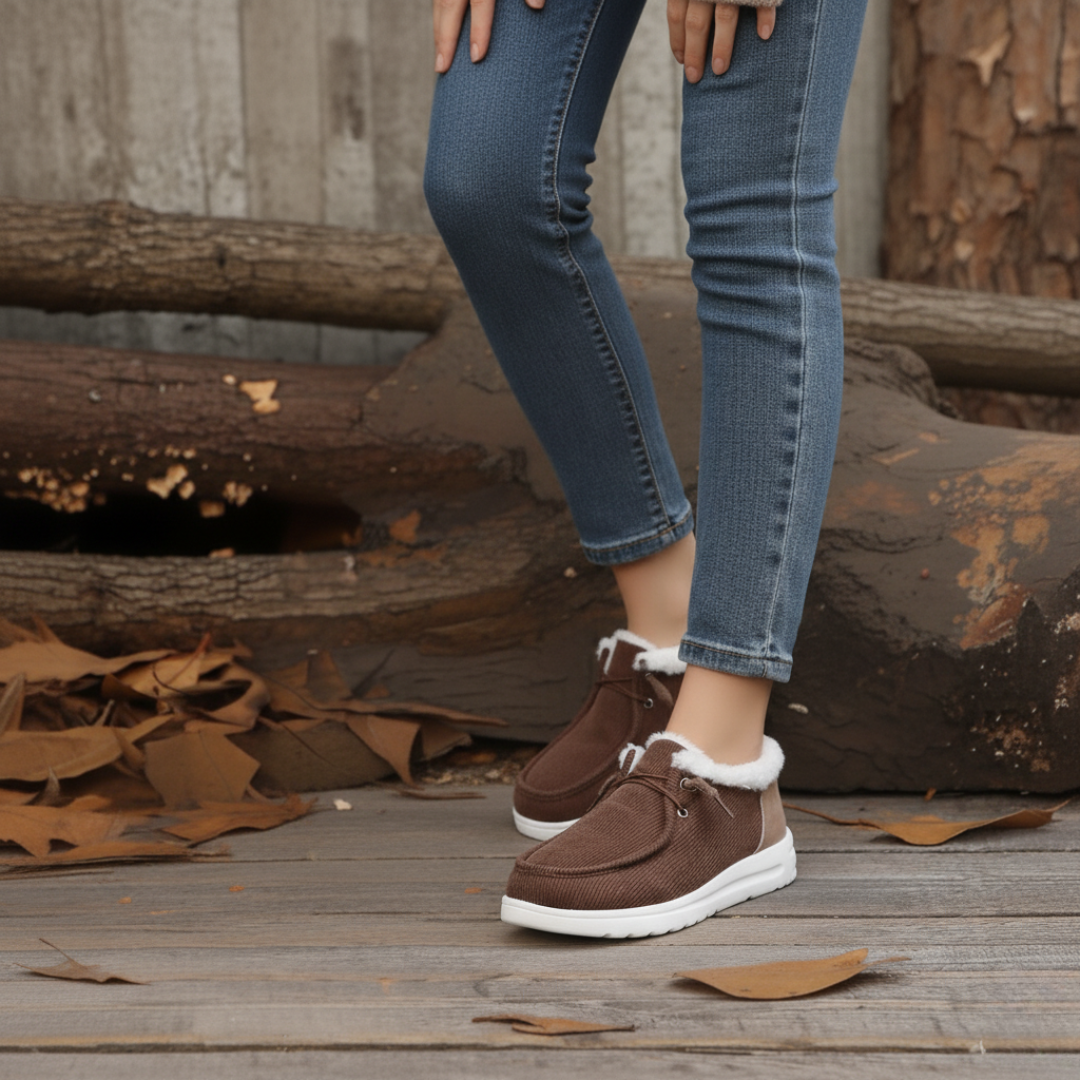 Zapatos de Invierno Slip-On para Mujer con Suela Antideslizante y Ajuste Flexible