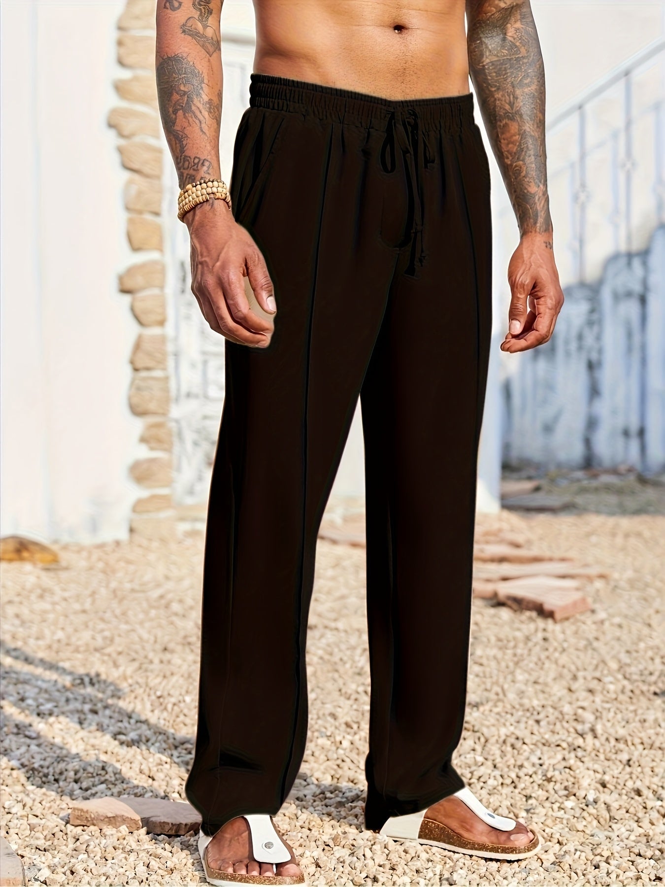 Pantaloni Uomo in Velluto a Coste Straight Fit Antipiega alla Caviglia