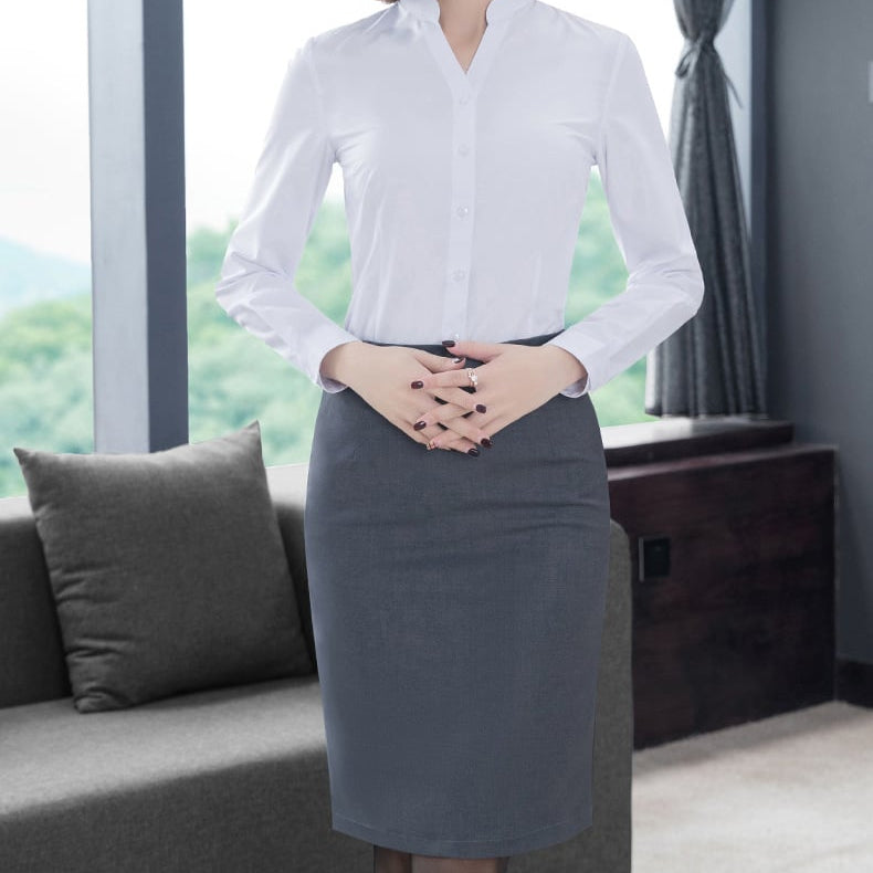 Women's Mid-Length Skirt with Solid Color Fleece Lining