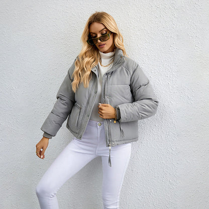 Chaqueta para mujer con cremallera, inserciones de malla y ajuste amplio