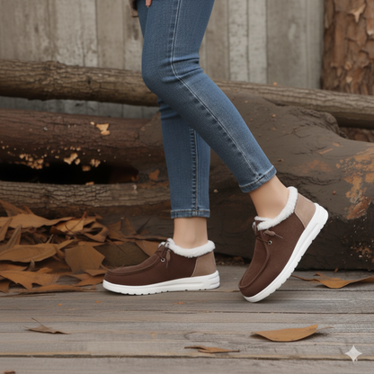 Zapatos de Invierno Slip-On para Mujer con Suela Antideslizante y Ajuste Flexible