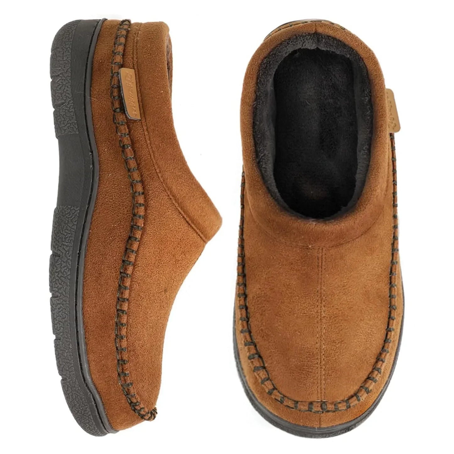 Mocassini Invernali Uomo Slip-On Punta Larga Antiscivolo Foderati in Peluche – Scarpe Calde