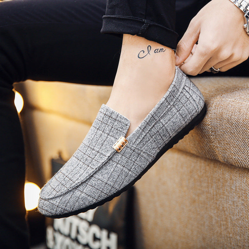 Mocassini Uomo Senza Lacci in Tela – Scarpe Casual da Passeggio