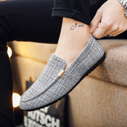 Mocassini Uomo Senza Lacci in Tela – Scarpe Casual da Passeggio