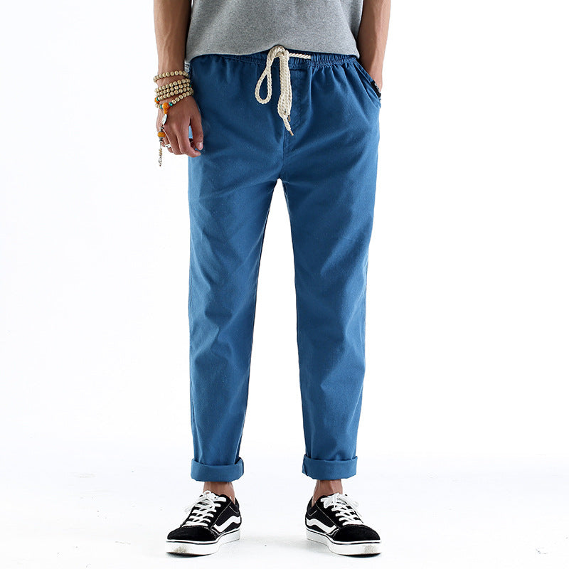Men's Linen-Style Straight-Leg Pants – Loose Fit