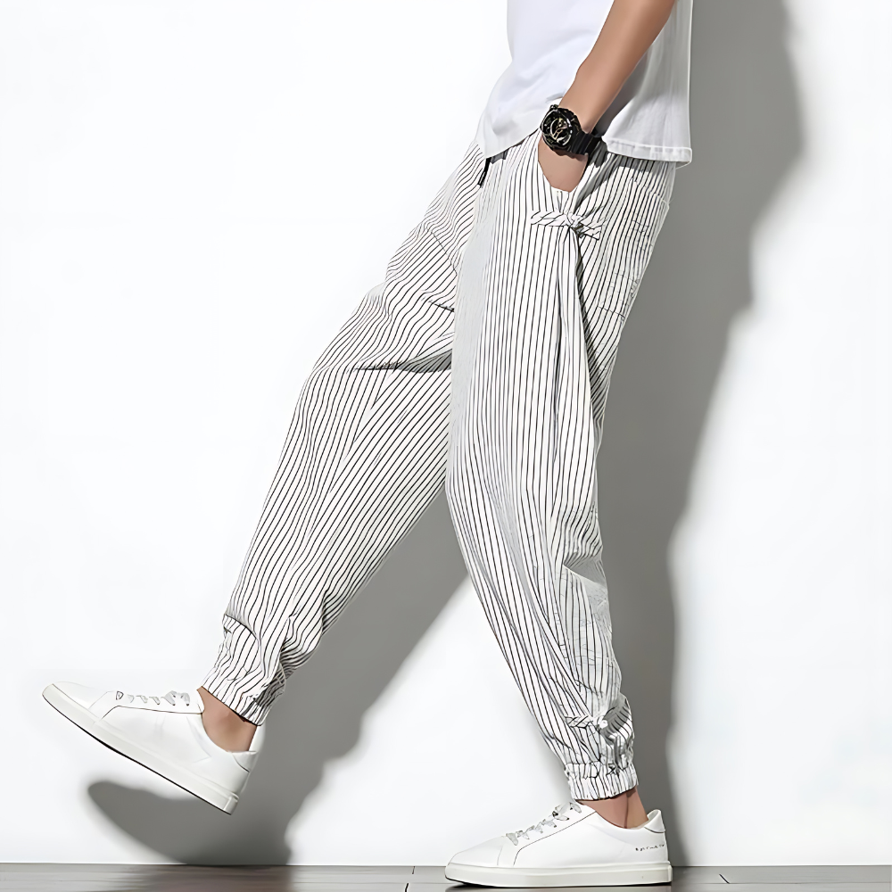 Pantaloni Chino Uomo a Gamba Dritta con Coulisse – Vestibilità Comoda