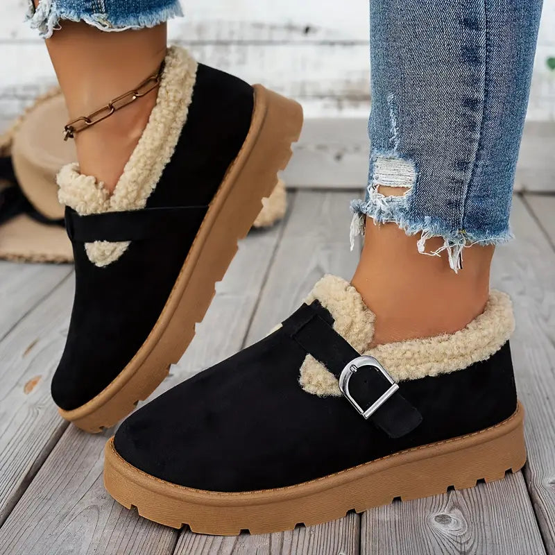 Scarpe Slip-On Invernali da Donna con Fodera Morbida e Supporto