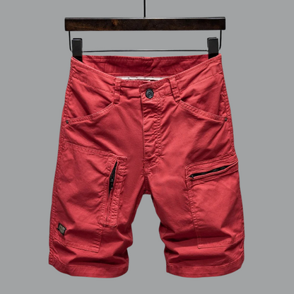 Herre cargo bermudashorts med skræddersyet pasform og lynlåslommer