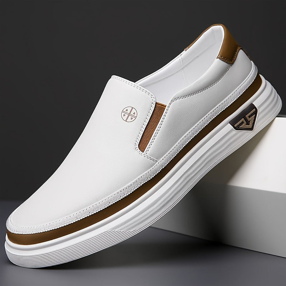 Elegante herresko uden snørebånd med fleksibel sål – komfortable smart casual sko