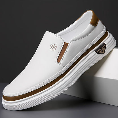 Elegante herresko uden snørebånd med fleksibel sål – komfortable smart casual sko