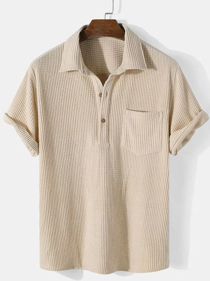 Men's Summer Shirt in Breathable Short-Sleeve Cotton Blend