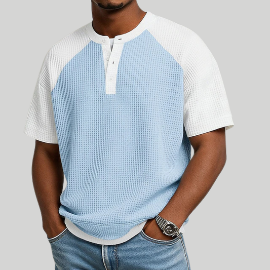 Vintage Men's Short-Sleeve Polo Shirt with Classic Collar
