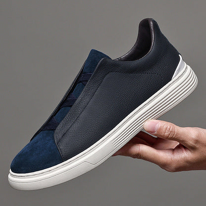 Scarpe Uomo con Lacci, Punta Arrotondata e Tomaia in Stile Pelle – Scarpe Casual