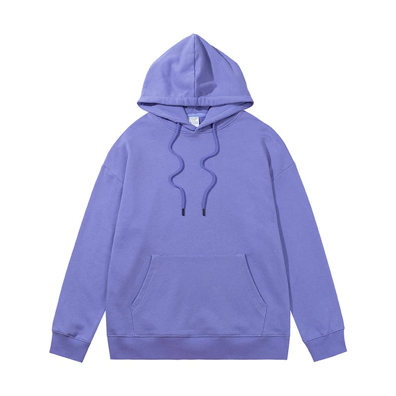 Herre hættetrøje med lange ærmer og ensfarvet design