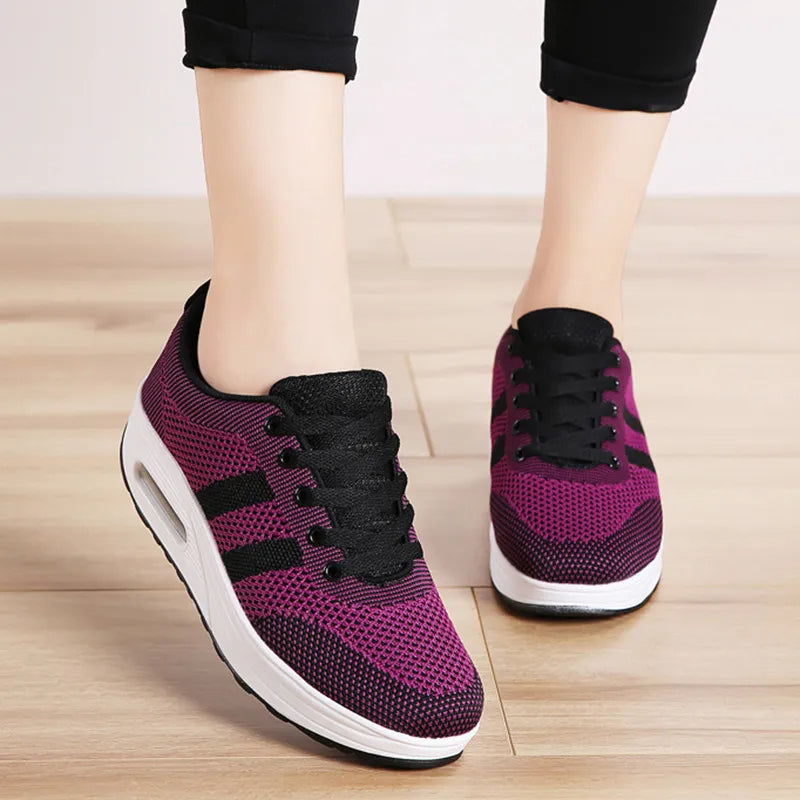 Sneakers Donna Soletta Gel Ammortizzata Aria Suola Larga Supporto – Scarpe Comode