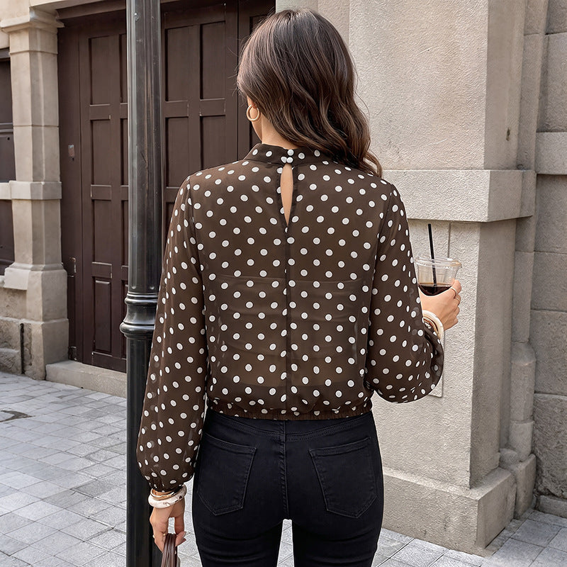 Camicetta Da Donna Trasparente D'Ispirazione Vintage Con Design In Stile Francese