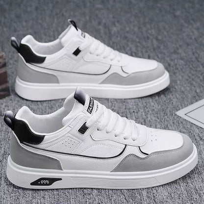 Sneakers Uomo in Tela Traspirante a Profilo Basso con Lacci – Stile Casual Quotidiano