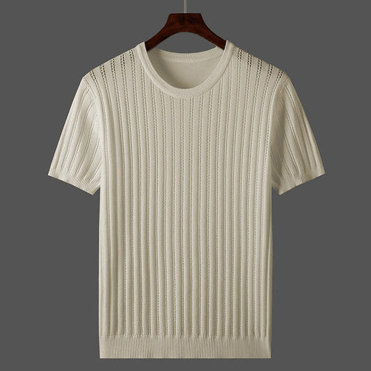 Men's Short-Sleeve Stain-Resistant Silk Blend T-Shirt