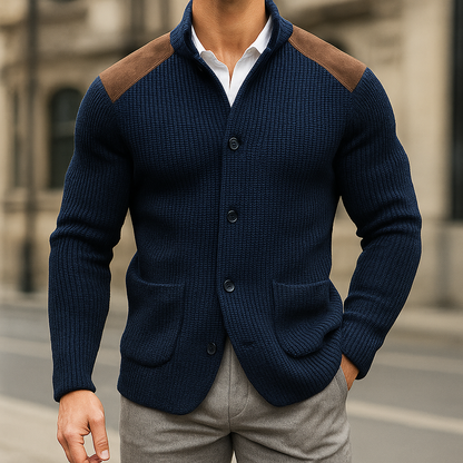 Blazer Uomo in Maglia Strutturata con Design Testurizzato – Eleganza Flessibile