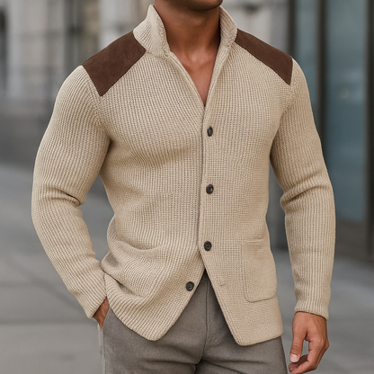 Blazer Uomo in Maglia Strutturata con Design Testurizzato – Eleganza Flessibile