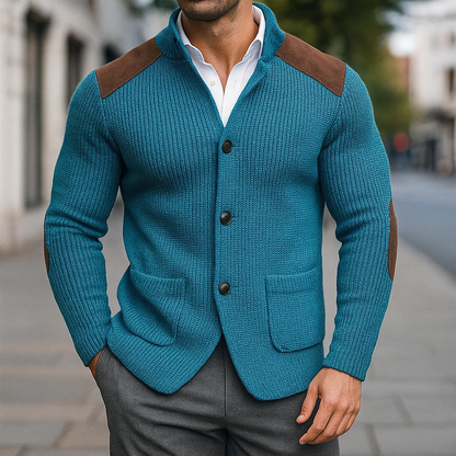 Blazer Uomo in Maglia Strutturata con Design Testurizzato – Eleganza Flessibile