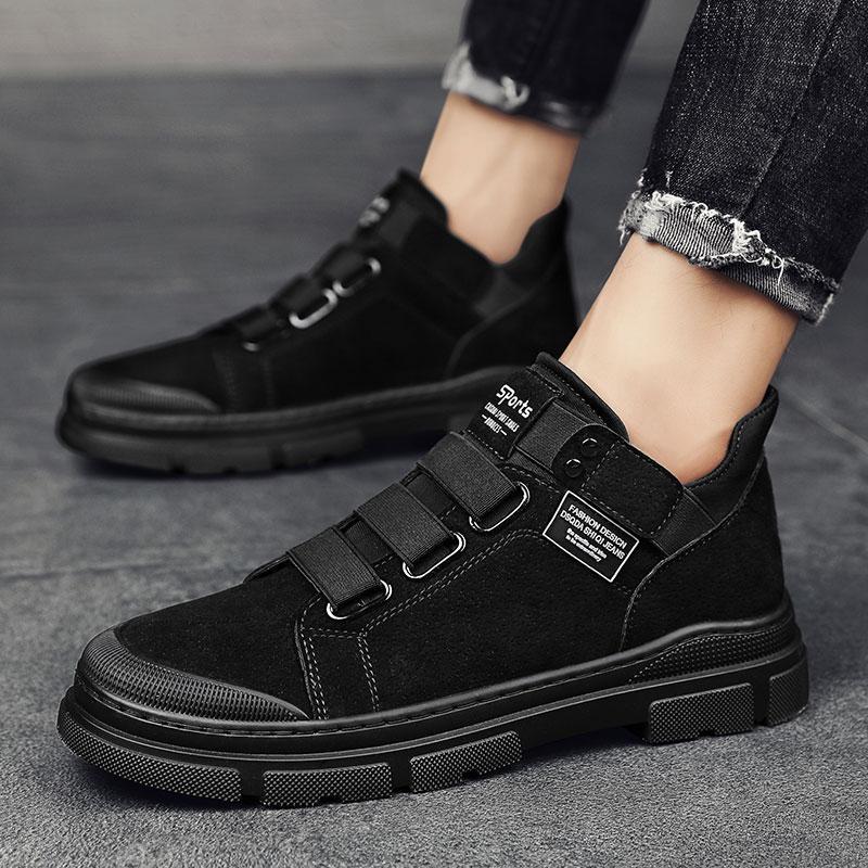 Sneakers Invernali da Uomo con Fascia Elastica e Design a Mezza Gamba