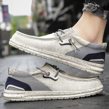 Men's canvas loafers with lightweight soles - casual style
