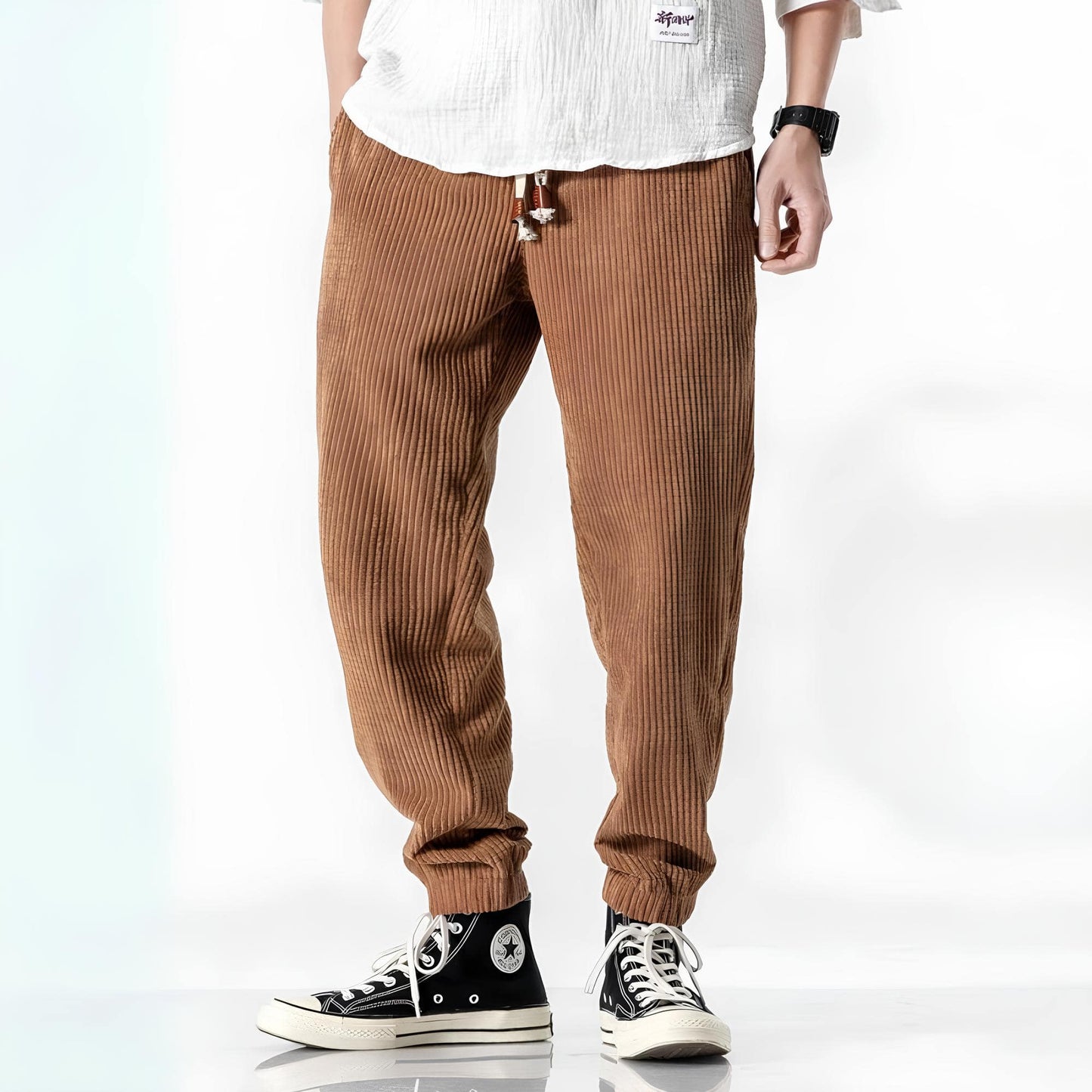 Pantaloni Uomo a Gamba Dritta – Velluto Style con Vestibilità Regolare
