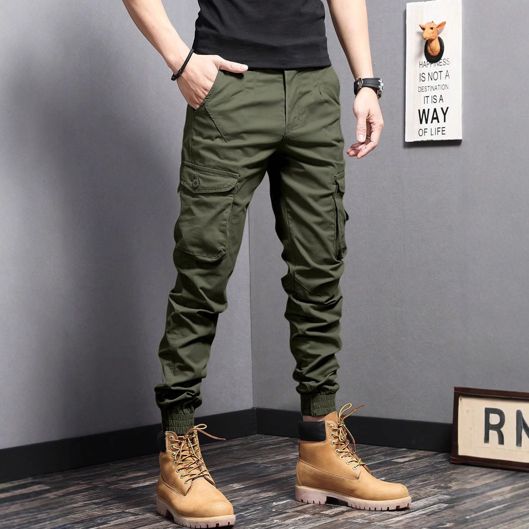 Pantaloni Uomo da Lavoro con Coulisse e Multi-Tasche – Gamba Dritta