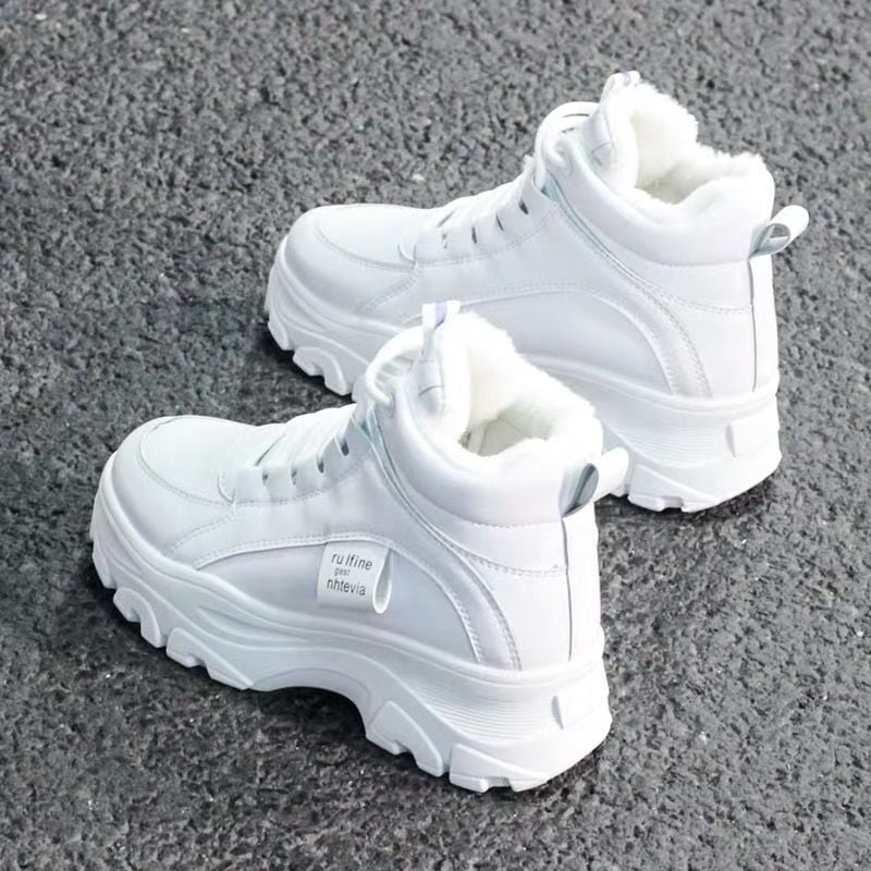 Sneakers Donna con Suola Spessa ed Elastico – Punta Tonda