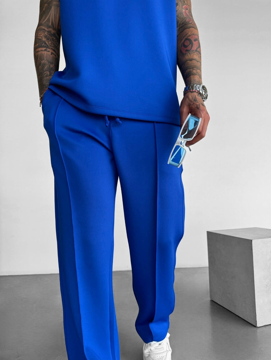Men's Lounge Set with Sleeveless Top and Tailored Pants